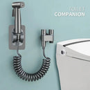 Handheld 304 Bidet Sprayer for Toilet, Bathroom Bidet Attachment with 1-In-2-Out Dual Control Valve, Retractable Spring Hose
