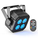 Yiflamefly 30W Par 灯 4x8W LED RGBWYP+CYAN DJ 灯 遥控和DMX控制 舞台灯 适用于婚礼派对俱乐部迪斯科