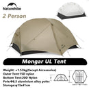 Naturehike挪客 Mongar 2露营帐篷 超轻户外三人四季防水20D尼龙徒步帐篷 双人背包帐篷