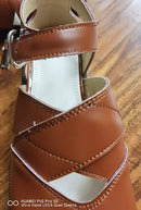 MKKHOU Fashion Sandals Women's New High Quality True Leather Split Toe Shoes Low Heel Hollow out Mary Jane Shoes Modern Shoes