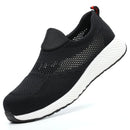 Fashion Sneakers Steel Toe Shoes Work Boots Men Puncture-Proof Safety Shoes Rotating Button Security Protective Shoes Light