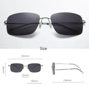 HDCRAFTER Super Light Titanium Rimless Polarized Sunglasses Big size 160mm Sun Glasses UV400 Gafas Men Myopia Optical Eyewear