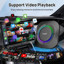 CarlinKit S2 CarPlay Ai Box LED Android 13 Streaming Box 64G/128G Qualcomm 8-Core Split Screen Car Intelligent System Play Video