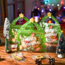 200PCS Christmas Festival Gift Bags Xmas Tree Deer Shape Cookies Candy Bag for Children's Birthday Party Decor Sweets Package