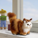 Cute Simulation Cat Plush Toys Hard Stuffed Kitten Model Fake Cat Realist Animals For Kids Girls Birthday Valentine's Day Gift