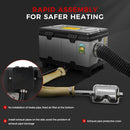 Sunster TB10pro 8KW 便携式柴油驻车加热器 12V/24V/220V 带蓝牙APP/通风模式/CO监测 适用于汽车房车露营车家用