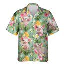 Funny Men's Shirt Animal Pig 3D Printed Beach Cute Pet Graphic Shirts For Men Clothes Casual Hawaiian Surfing Short Sleeve