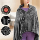 USB Heated Blanket 3 Heating Level Adjustable Heated Shawl Throw Blanket Coral Velvet Fast Heating Leg Blanket for Home & Office