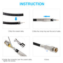2pcs/5pcs/10pcs BNC JR-B25 Male Solderless BNC Connector for Security Cctv Camera System Wired Cctv Camera Security System Kit
