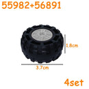 MOC Technical Tire Wheel Cross Hole Set Motorcycle Tyre & Rim Car Truck Wheels Hub Bricks Construction Building Blocks