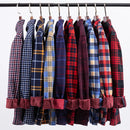 Men's Long-Sleeved Shirt Thickened Warm 7XL8XL Plus Size Autumn/Winter Casual No-Ironing Comfortable Double-Sided Fleece Top