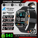 New Outdoor 10ATM Waterproof Swim Smart Watch Men GPS Compass Flashlight 540mAh Large Battery Bluetooth Call Sport HD Smartwatch