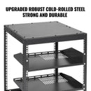 SucceBuy Open Frame Server Rack 12U/15U/20U Floor Standing or Wall Mounted with Adjustable Depth for Microdata Center Office Use