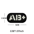 5*2.5CM 红外线反光血型 A B AB O POS NEG 臂章 魔术贴，战术徽章 服装贴纸 夜光
