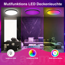 Oeegoo 24W Ceiling Light with Remote Control, 2400LM LED Lamp Controllable by App, Bedroom Lamp with 16 Million Colors, Ø30CM