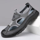 New Summer Sandals Breathable Men Shoes Mesh Outdoor Men Hollow Sandals Antiskid Beach Sandals Flats Footwear Zapatillas Hombre