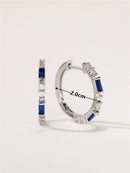 Huitan Colorful CZ Hoop Earrings Women Fashion Ear Hoop Accessories Luxury Bridal Wedding Earrings Statement Jewelry Drop Ship