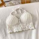 summer holiday beach camis lady sexy tassels crochet camisole women sexy tassels bikini camis female crochet halter bikini tops