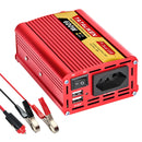 2000W车载逆变器12V DC转110V/220V 60HZ AC转换器带双USB快速车载充电器适配器（红色）
