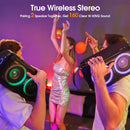W-KING 80W RMS Party Portable Speakers Bluetooth Wireless Boombox/4 Drivers(2*4.04'' Woofer), Huge 105dB Sound Large Speaker