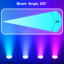 Yiflamefly 2件套105W光束摇头灯 7x15W RGBW LED舞台灯 DMX512聚光灯 适用于DJ迪斯科KTV婚礼派对