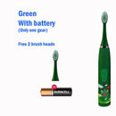 Children Electric Toothbrush With Replace Brush Heads Kids Cartoon Toothbrush Ultrasonic Sonic Electric Toothbrush With 6 Head