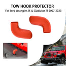 2Pack For Jeep Wrangler JK JL Gladiator JT 2007-2023+ Front Bumper Tow Hook Covers Towball Hook Protector Car Accessories New