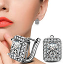 2020方形925银针耳钉女款大水晶耳环新款礼物批发Brincos Boucle D'oreille Femme