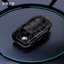 ABS Carbon Fiber Car Flip Key Case Cover For VW Volkswagen Polo Golf Passat Beetle Tiguan Seat Leon Altea Skoda Octavia Kodiaq