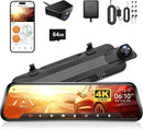 WOLFBOX G930 10 Inch Wifi Dash Camera 4K Car DVR FOV 140 Mirror Camera Dash Cam Car 24H Parking View Touch Screen Video Recorder