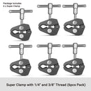 SmallRig Super Clamp with 1/4 and 3/8 Thread 2pcs Pack For 15mm-44mm Rods Cameras Lights Umbrellas Hhooks Shelves Camera Clamp