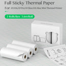 PeriPage 77x30mm Self-Adhesive Thermal Paper Sticker BPA-Free Printable Sticky Paper Roll for PeriPage A9/A9s/A9 Pro/A9 Max/A9s