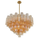 Amber Murano Glass Ceiling Chandelier Round for Dining Living Room Bedroom Modern Murano Glass Pendant Chandelier Light