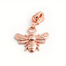 5PCS Dragonfly Bee Wallet Cosmetic Bag Pull Tab Slider Pencil Case Coat Messenger Bag Metal Insect Zipper Fashion Cute Pendant