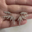 New Arrival Earrings For Women Temperament White Zircon Rhinestones Unique Design Brand Earings Fashion Jewelry Bijoux AE210