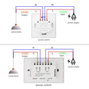 110V 220V 10A 智能墙壁灯开关，手扫感应玻璃面板，无触控，欧规美规红外线感应开关