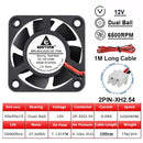 2个 GDSTIME 40MM 散热风扇 DC 5V 12V 24V 40x40x10mm 双滚珠迷你冷却风扇 4010 轴流风扇 40MM 适用于 3D 打印机、DVR、NAS 散热