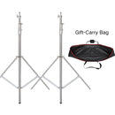 SH 290cm Aluminum Alloy Light Stand for Camera Ring Light Live Youtube Cellphone Video and Apply to Photography Softbox Fixed