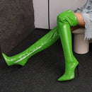 Autumn and Winter New Style Fashion High-heeled Women's Long Boots Sharp Toe Sexy Party Over The Knee Boots High 12cm Size 35-48