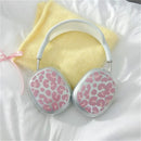 Korea Cute Bowknot Flower For Airpods Max Earphone Case Clear Silicone Headphone For Airpods Max Leopard Print Protective Cover