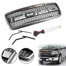 Raptor Style Front Mesh Hood Grille Grill Fit for Ford F150 2004-2008 With LED