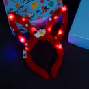 LED 14 Lamp Long Rabbit Ear Headband  Flashing Colorful String Lamp Luminous Hairband Birthday Party Christmas Easter Headband