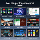 Carlinkit 安卓13电视盒支持Netflix、YouTube、无线CarPlay、安卓自动，Ultra 8+128G QCM665 4G LTE GPS Play 商店