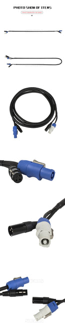 SHEHDS Powercon Plug And DMX Signal Line Connection 2/3 Meters Hand in Hand Cables Lighting Accessories For Stage DJ Disco