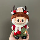 Labubu 配饰衣服 适用于 V1 V2 V3 V4 Labubu 圣诞鹿套装 Labubu 红色服装 圣诞时尚礼物
