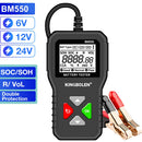 KINGBOLEN BM550, BM550 PLUS 汽车电瓶检测仪 6V 12V 24V 电池系统检测 汽车电池分析仪 汽车电瓶工具 SOC SOH