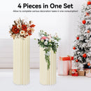 4PCS Foldable Wedding Cardboard Flower Columns,Cardboard Centerpiece Display,Cylinder Pedestal Stands For Wedding Birthday