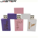 JASTER LOGO 个性化木质彩色积木U盘创意礼品U盘随身碟 4G 16GB 32GB 64GB 木制内存棒