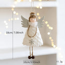 New Christmas Mouse Doll Pendant Girl Ballet Angel Christmas Tree Pendant Plush Hanging Xmas Decoration Charms New Year Gifts