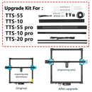 适用于升级TTS-25/TTS-55/TTS-10 TTS Pro雕刻区域的600X600mm扩展套件，可直接安装X Y轴扩展套件